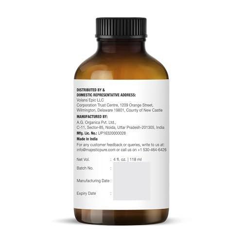 Majestic Pure Zitronen-Ätherisches Öl mit Glaspipette – 100% rein & natürlich – 4 Fl Oz