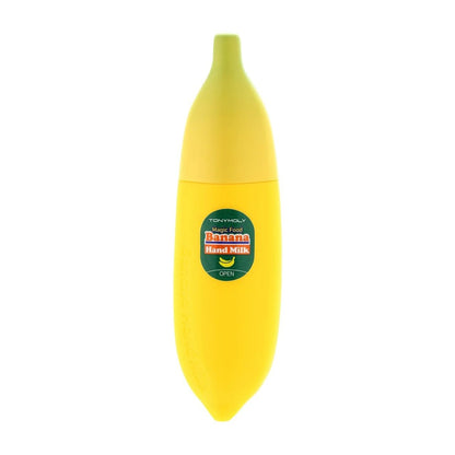 TONYMOLY Bananen Handcreme – Nährende & Feuchtigkeitsspendende Handlotion mit Bananenextrakt, Milchprotein & Sheabutter – Feuchtigkeitscreme für trockene, raue, rissige Hände, 1,52 oz