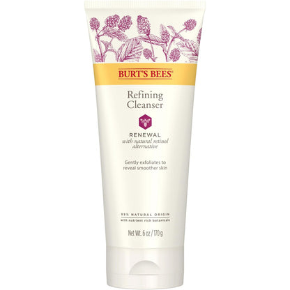 Burt's Bees Renewal Reinigungsreiniger mit Bakuchiol – Natürliche Retinol-Alternative, 177 ml