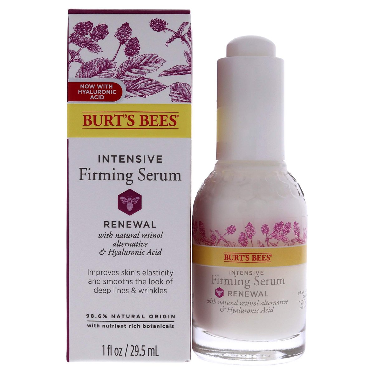 Burt's Bees Renewal Intensive Firming Serum mit Bakuchiol – Natürliche Retinol-Alternative, 30 ml