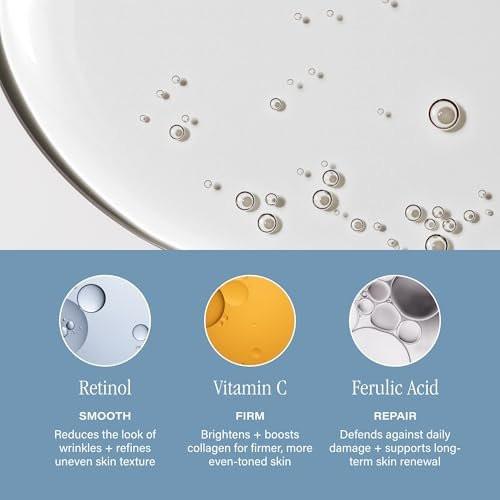 SKINN Deep Wrinkle Facial Serum – Anti-Falten Serum für das Gesicht mit Ferulasäure, Retinol & Vitamin C – Intensive Anti-Aging Pflege zur Reduzierung von Falten & feinen Linien
