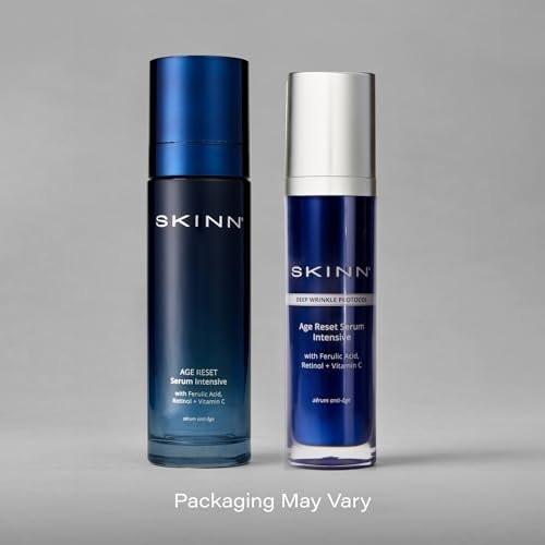 SKINN Deep Wrinkle Facial Serum – Anti-Falten Serum für das Gesicht mit Ferulasäure, Retinol & Vitamin C – Intensive Anti-Aging Pflege zur Reduzierung von Falten & feinen Linien
