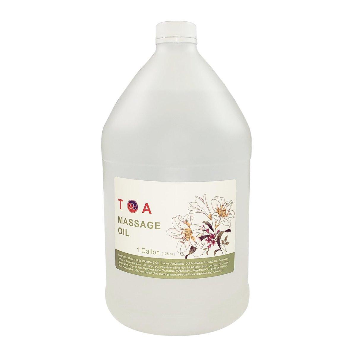 TOA Beruhigendes Hydratisierendes natürliches Körper-Spa-Massage-Mineralöl für professionelle Masseure, unparfümiert, 1 Gallone (3,78 Liter)