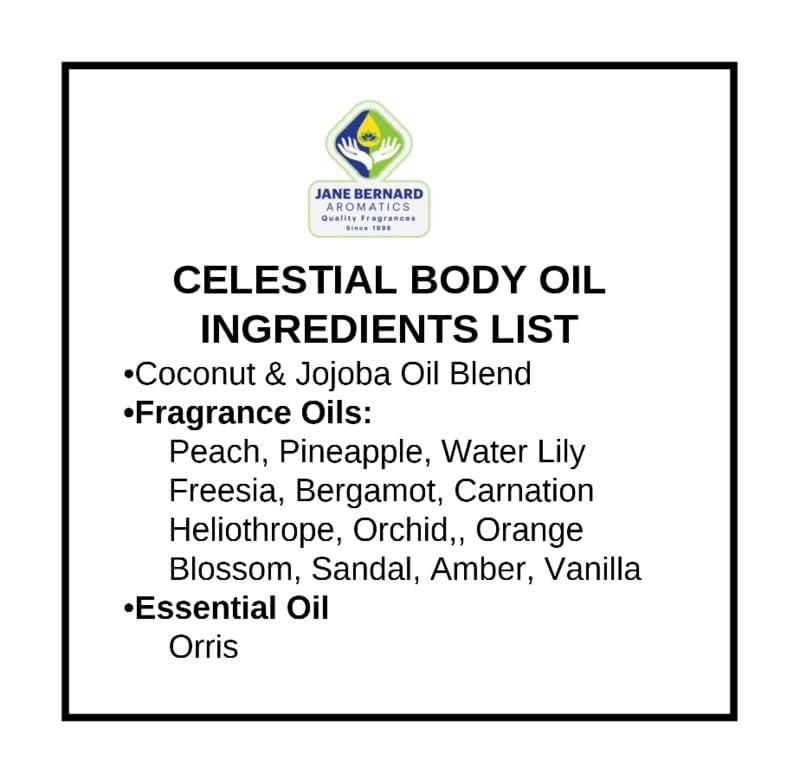 Jane Bernard Celestial Perfume Body Oil – Dufttyp Sonne, Mond & Sterne, Damenfraganz, 10ml Roll-On + 15ml Shea Body Lotion