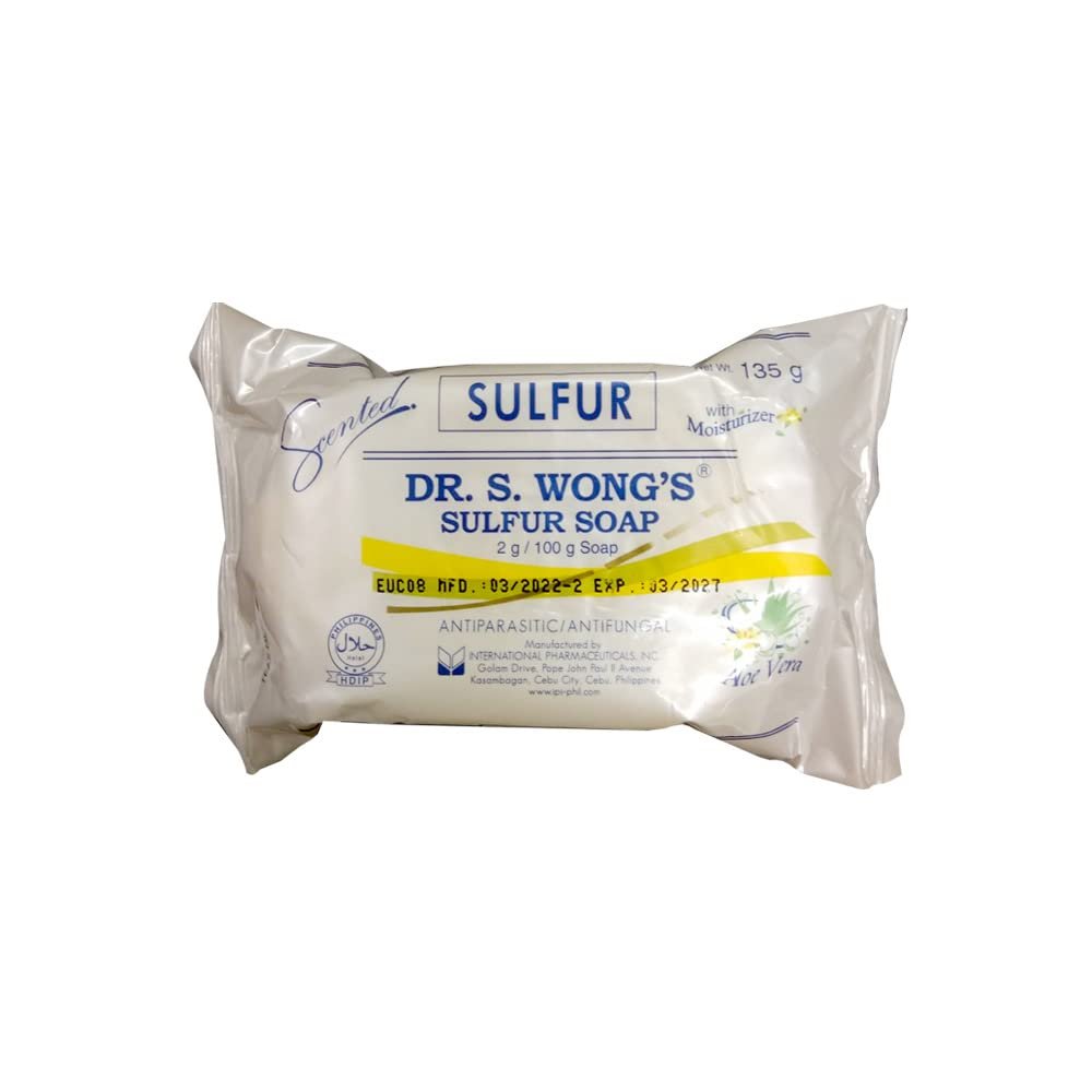 Dr. S. Wong's Schwefel-Seife mit Feuchtigkeitsspendern 100g – Germizid, Fungizid, Parasitizid