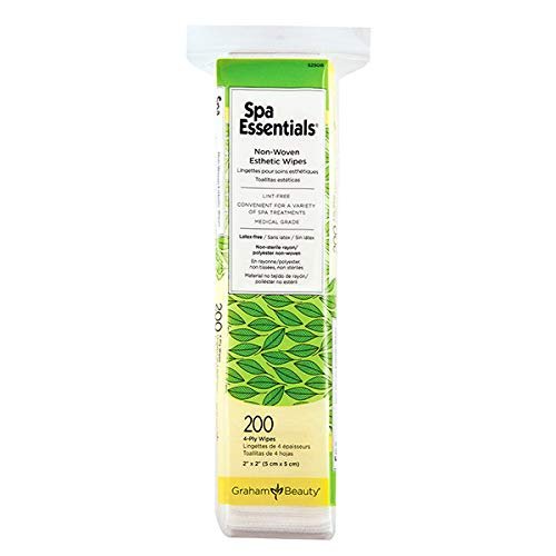 Spa Essentials Esthetic Wipes, 2x2 Zoll – Vlies-Reinigungstücher für Gesicht und Haut