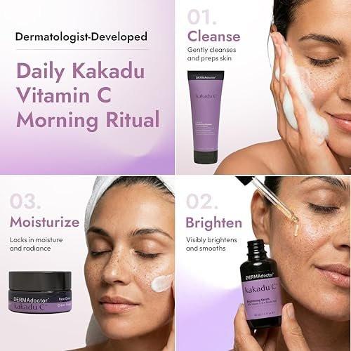 DERMAdoctor Vitamin C Serum 20% mit Vitamin E, Ferulasäure, Ascorbinsäure – Konzentriertes Anti-Aging Gesichtsserum für Feuchtigkeit & Verfärbungen, 30 ml