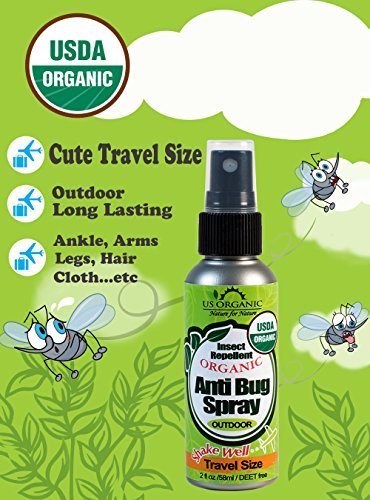 US Organic Mückenschutz Spray Outdoor Anti-Insekten Pumpspray, USDA zertifiziert, tierversuchsfrei, laborgeprüft, DEET-frei (2er Pack, je 60 ml)