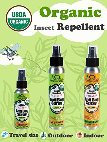 US Organic Mückenschutz Spray Outdoor Anti-Insekten Pumpspray, USDA zertifiziert, tierversuchsfrei, laborgeprüft, DEET-frei (2er Pack, je 60 ml)