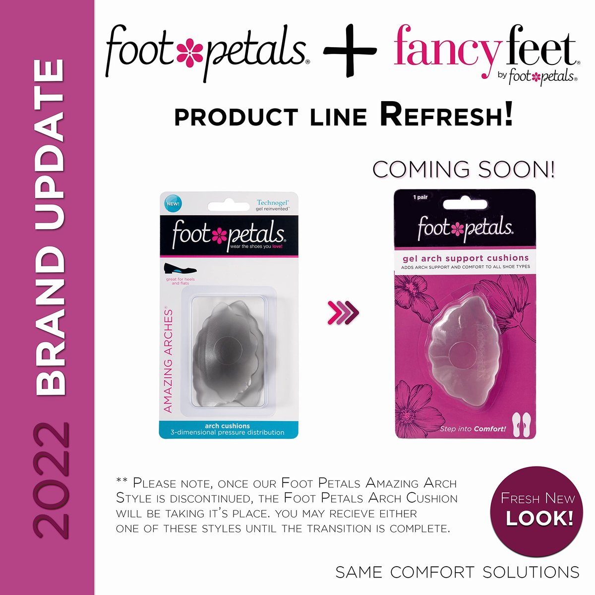 Foot Petals Fußgewölbe-Stützkissen, Arch Comfort – Reduziert Ermüdung, für Damen-Absätze, Pumps, Stiefel, Keile, Flats, Sandalen, Gel