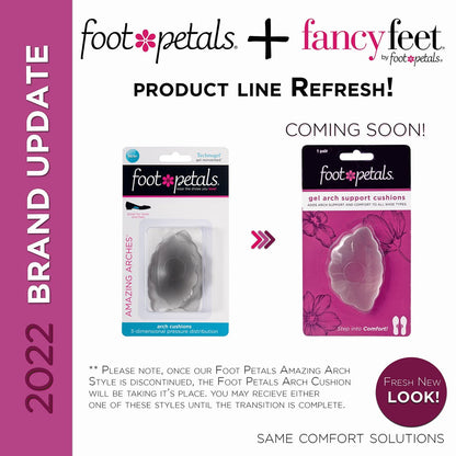 Foot Petals Fußgewölbe-Stützkissen, Arch Comfort – Reduziert Ermüdung, für Damen-Absätze, Pumps, Stiefel, Keile, Flats, Sandalen, Gel