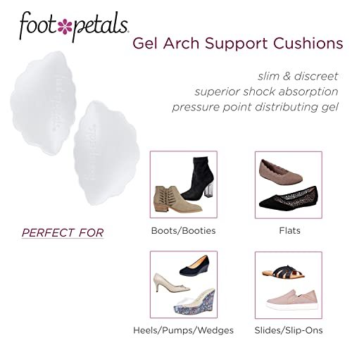 Foot Petals Fußgewölbe-Stützkissen, Arch Comfort – Reduziert Ermüdung, für Damen-Absätze, Pumps, Stiefel, Keile, Flats, Sandalen, Gel