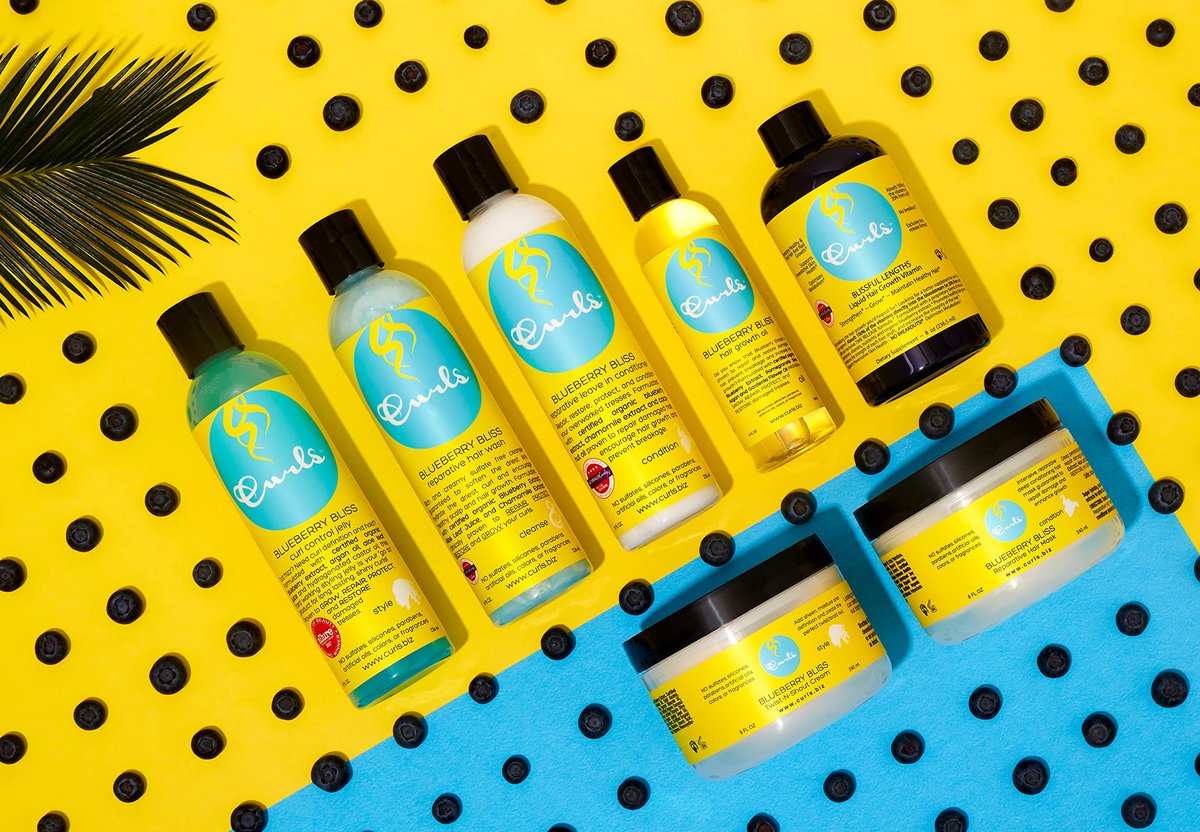 Curls Blueberry Bliss Twist-N-Shout Cream – 226 g für perfekte Twist-Outs und Braid-Outs, für alle natürlichen Haartypen, verleiht Glanz, Feuchtigkeit und Definition