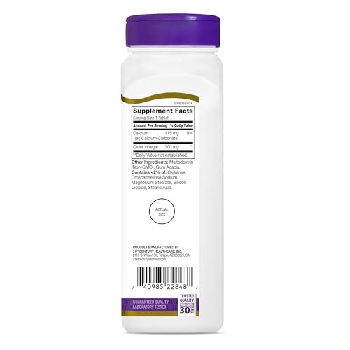 21st Century Apfelessig 300mg Tabletten, 250 Stück