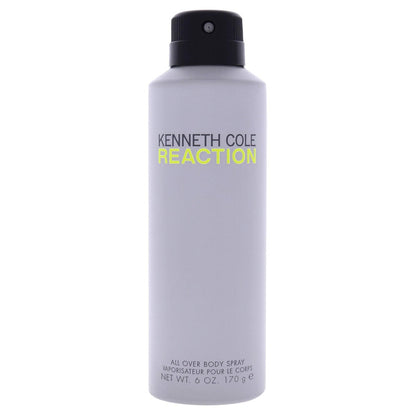 Kenneth Cole Reaction All Over Body Spray für Herren – Frischer Duft mit Limette, grünem Apfel und Patchouli, 177 ml