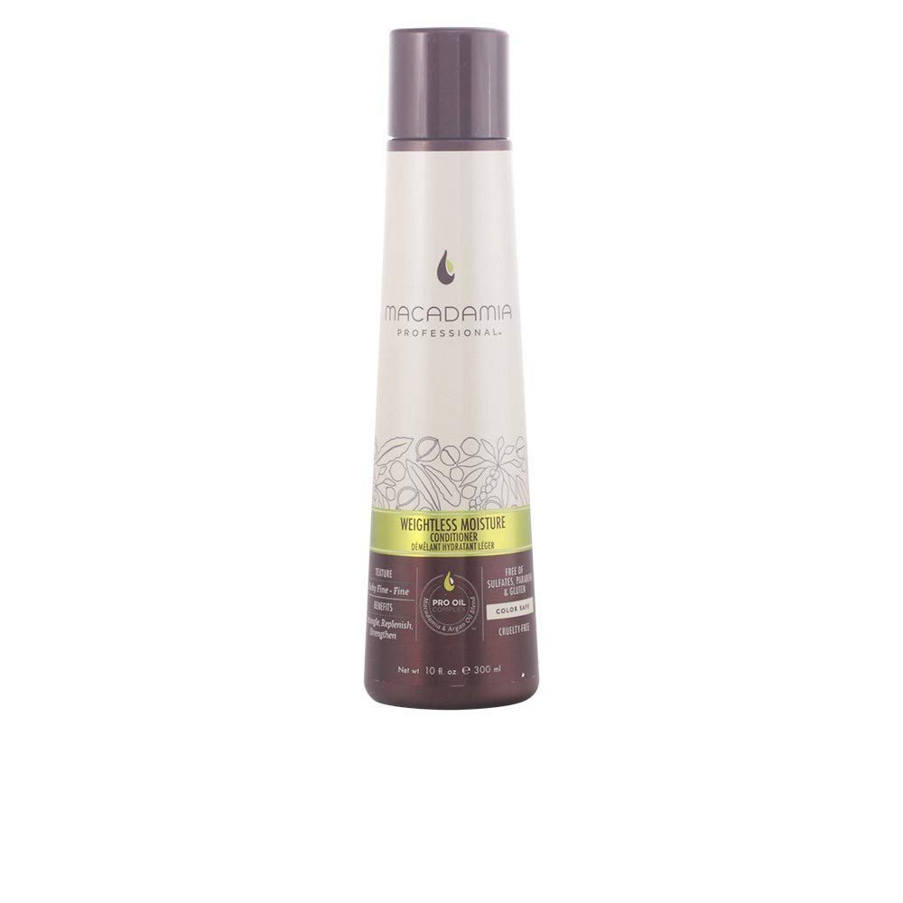 Macadamia Professional Weightless Moisture Conditioner – Leichte Feuchtigkeitspflege für feines bis mittleres Haar, sulfat- & parabenfrei, Sheer Pecan, 300 ml