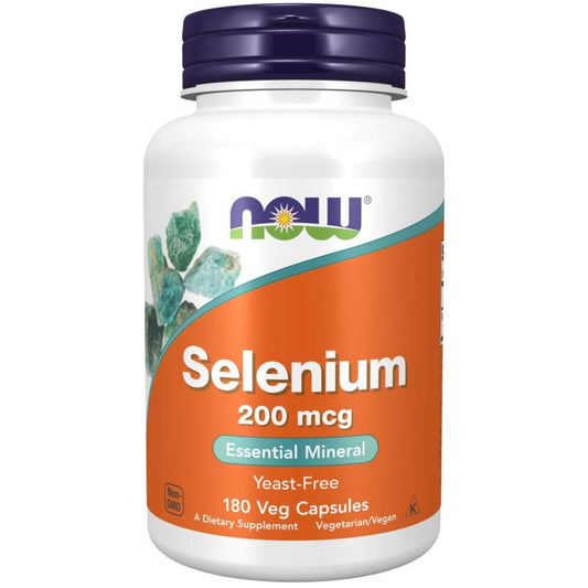 NOW Foods Selen 200 mcg – 180 Kapseln, Hochdosiertes Mineralstoffpräparat