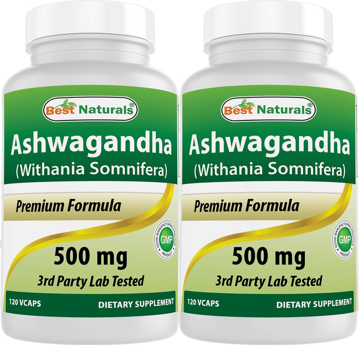 Best Naturals Ashwagandha Extrakt 500 mg, 120 Kapseln (2er-Pack)
