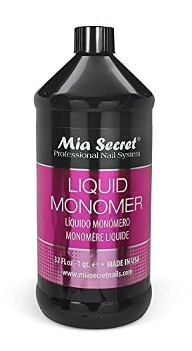 Mia Secret Acryl-Flüssigkeit Monomer 32 oz – Professionelle Acryl-Nagelflüssigkeit für Acrylpulver – EMA Monomer