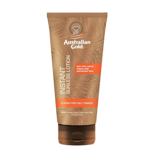 Australian Gold Instant Sunless Bräunungslotion, 177 ml | Reichhaltiger Bronzeton mit Fade Defy Technologie | Pflegt und strafft die Haut