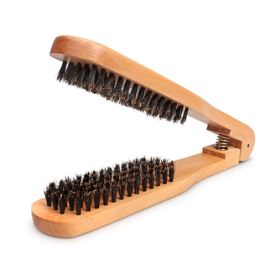 Amariver DIY Salon Holzkamm Anti-Statischer Doppelbürstenkamm für Haarstyling und Glätten
