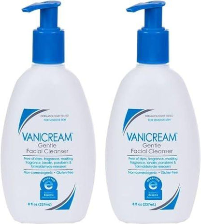Vanicream Sanfte Gesichtsreinigung, 2 x 237 ml (insgesamt 474 ml) – Parfümfrei, für empfindliche Haut