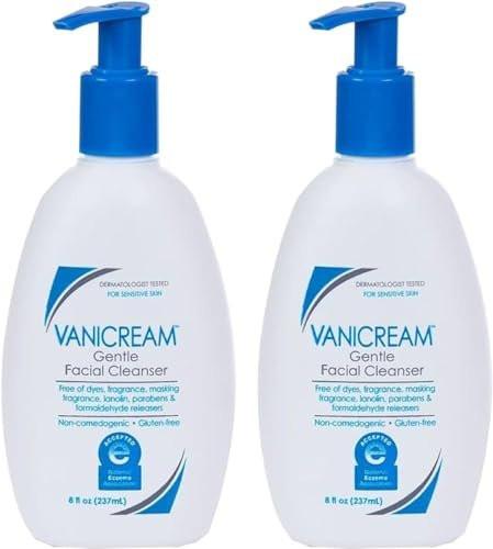 Vanicream Sanfte Gesichtsreinigung, 2 x 237 ml (insgesamt 474 ml) – Parfümfrei, für empfindliche Haut