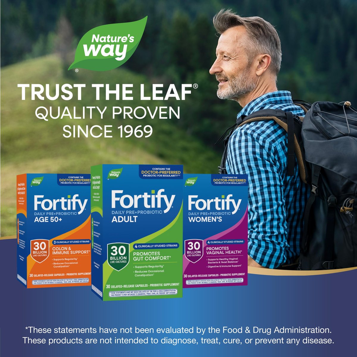 Nature's Way Fortify Daily Pre+Probiotic 30 Milliarden – Probiotikum für Immun- und Verdauungsunterstützung, 30 Kapseln