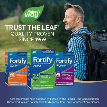 Nature's Way Fortify Daily Pre+Probiotic 30 Milliarden – Probiotikum für Immun- und Verdauungsunterstützung, 30 Kapseln