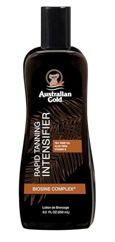 Australian Gold Rapid Tanning Intensifier Lotion, 8,5 Fl Oz | Mit Teebaumöl und Aloe Vera | Vitamin E
