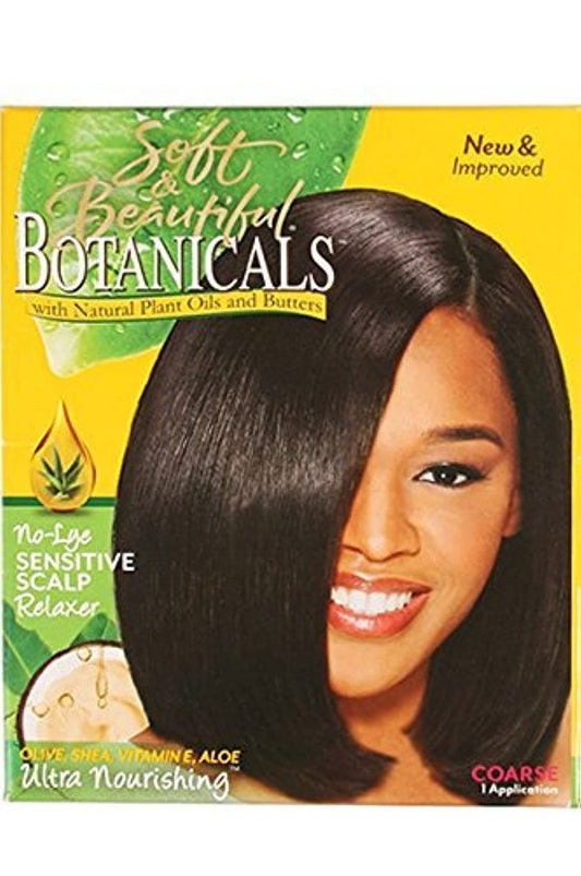 Soft & Beautiful Botanicals No-Lye Sensitive Scalp Relaxer für grobes Haar – 1 Anwendung