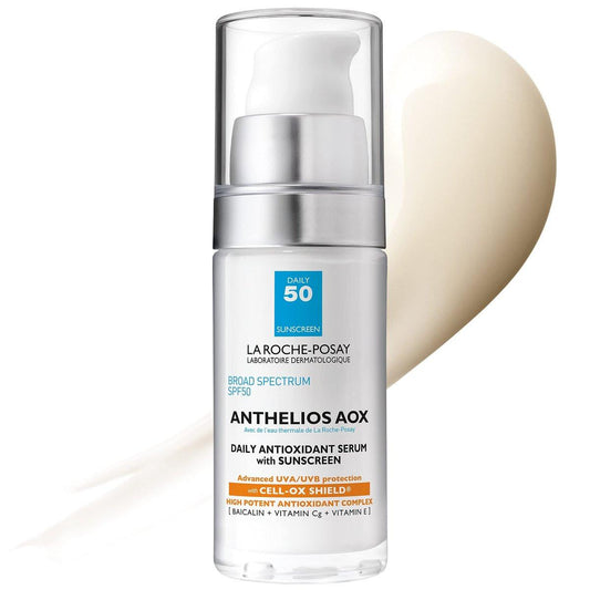 La Roche-Posay Anthelios AOX Tägliches Antioxidans-Serum mit SPF, Feuchtigkeitscreme mit Sonnenschutz und Vitamin C & E, ölfreier Sonnenschutz für empfindliche Haut