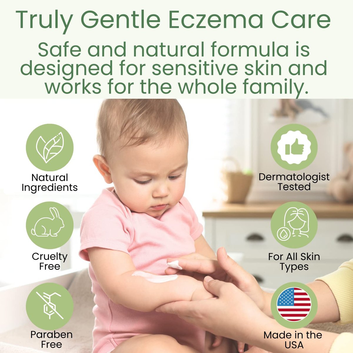 TruKid Körperwaschgel für Kinder, unparfümiert – Gesichts-, Körper- & Handwäsche für empfindliche Haut – NEA-anerkannt bei Ekzemen – dermatologisch getestet, ungiftig, tränenfrei – 237 ml