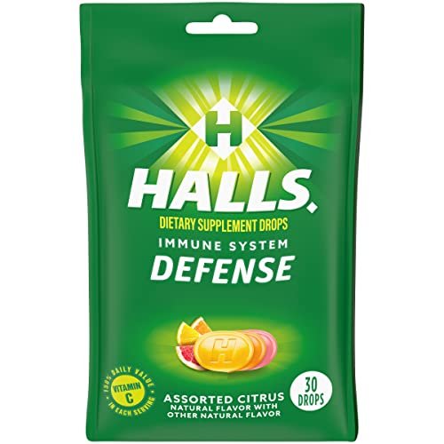HALLS Hustenbonbons, gemischte Zitrusfrüchte, Cranberry, 30 Stück