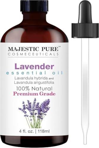 Majestic Pure Lavendel Ätherisches Öl mit Glaspipette - 100% rein und natürlich - 118 ml