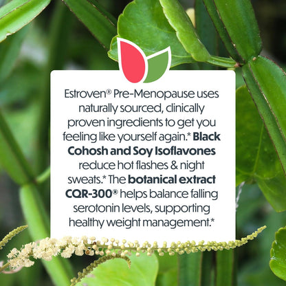 Estroven Pre-Menopause Relief – 30 Kapseln mit klinisch geprüften Inhaltsstoffen für Wechseljahresbeschwerden, Nachtschweiß und Hitzewallungen, hormonfrei
