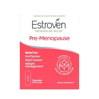 Estroven Pre-Menopause Relief – 30 Kapseln mit klinisch geprüften Inhaltsstoffen für Wechseljahresbeschwerden, Nachtschweiß und Hitzewallungen, hormonfrei