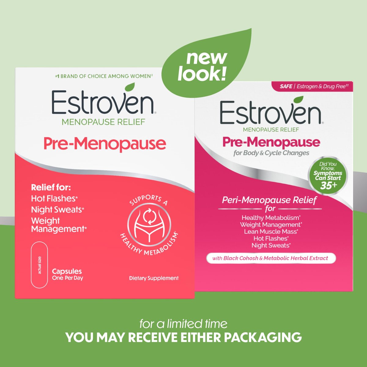 Estroven Pre-Menopause Relief – 30 Kapseln mit klinisch geprüften Inhaltsstoffen für Wechseljahresbeschwerden, Nachtschweiß und Hitzewallungen, hormonfrei