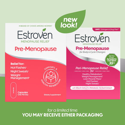 Estroven Pre-Menopause Relief – 30 Kapseln mit klinisch geprüften Inhaltsstoffen für Wechseljahresbeschwerden, Nachtschweiß und Hitzewallungen, hormonfrei