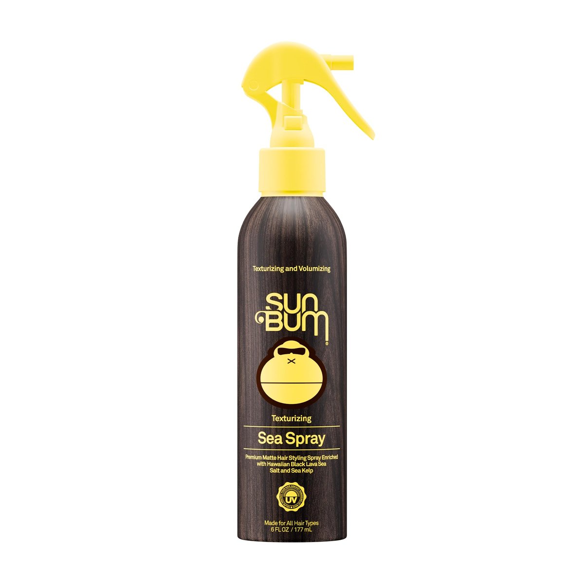 Sun Bum Sea Spray | Texturierender und volumenverleihender Meersalz-Spray | UV-Schutz mit mattem Finish | Mittlerer Halt | Für alle Haartypen | 177 ml Flasche