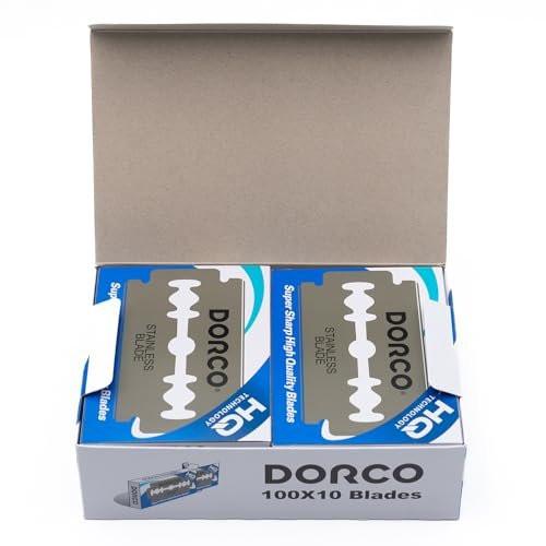 Dorco ST300 Platin-Doppelklingen für Rasierer | 1000 Klingen | Premium-Qualität für sanftes, präzises Rasieren | Langlebig und vielseitig | Ideal für alle Sicherheitsrasierer
