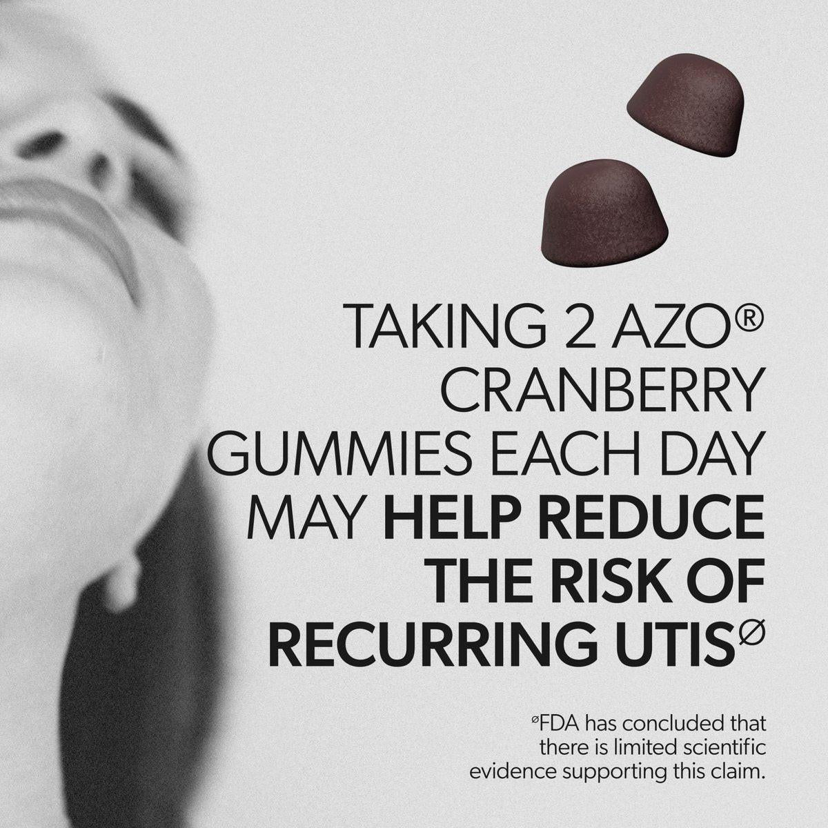 AZO Cranberry Urinary Tract Health Gummies – 40 Stück, Nicht-GMO, Natürlicher Beerengeschmack