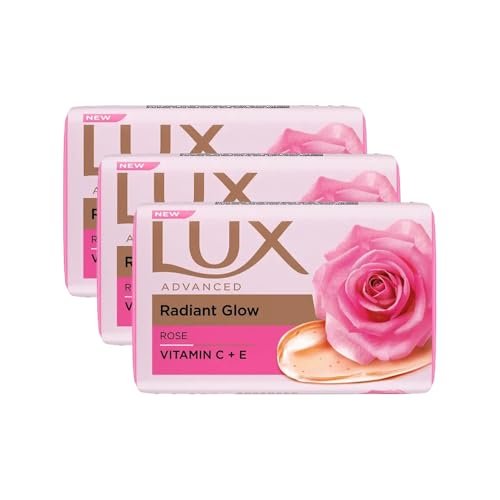LUX Soft Touch Silk Essence & Rosenwasser Seifenbar, 3 x 150 g