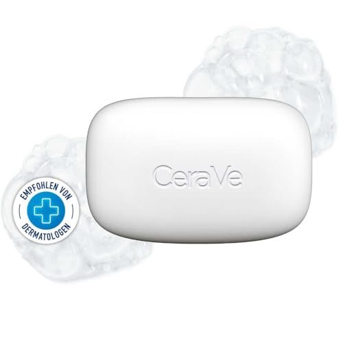 CeraVe Feuchtigkeitsspendender Reinigungsbar – Seifenfreier Körper- und Gesichtsreiniger mit 5 % Feuchtigkeitscreme – 130 g Bar