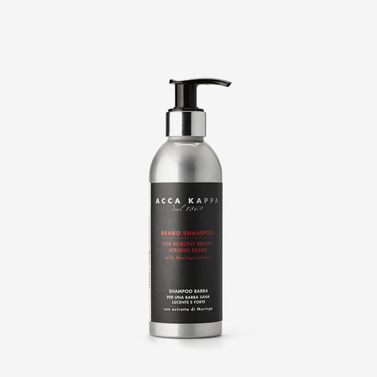Acca Kappa Barber Shop Collection Bartshampoo – Reinigendes tägliches Reinigungsmittel mit Moringa- und Arganöl
