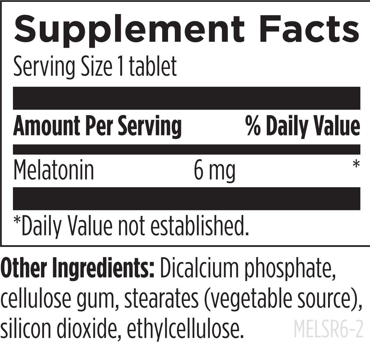 Designs for Health Time Release Melatonin SRT - Melatonin-Präparat für besseren Schlaf - 6mg pro Tablette - Vegan & Nicht-GVO (60 Tabletten)
