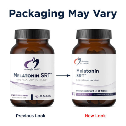 Designs for Health Time Release Melatonin SRT - Melatonin-Präparat für besseren Schlaf - 6mg pro Tablette - Vegan & Nicht-GVO (60 Tabletten)