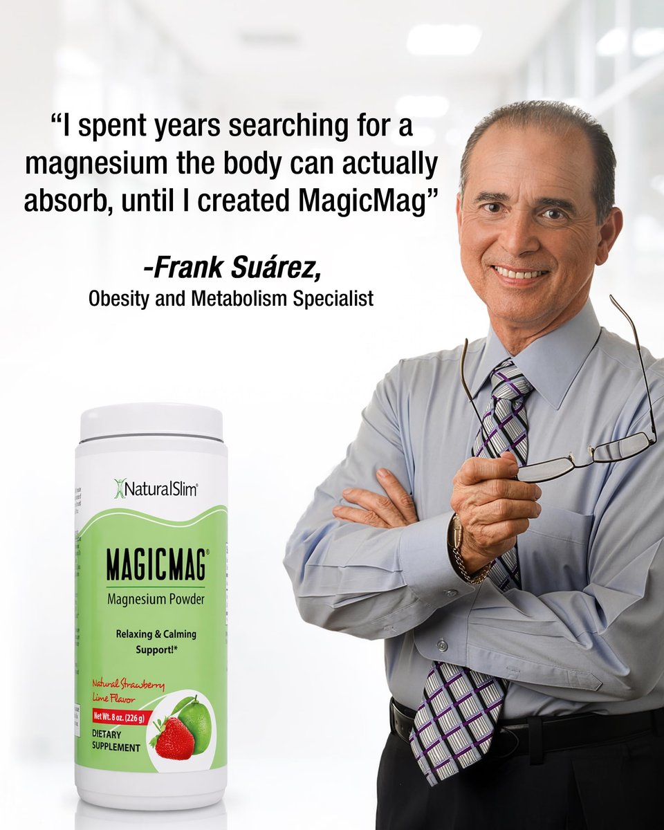 NaturalSlim MagicMag – Hochabsorbierbares Magnesiumcitrat-Pulver für Entspannung, Energie, besseren Schlaf und Stoffwechselunterstützung – Magnesiumergänzung für Frauen und Männer – Erdbeer-Limetten-Geschmack 227 g