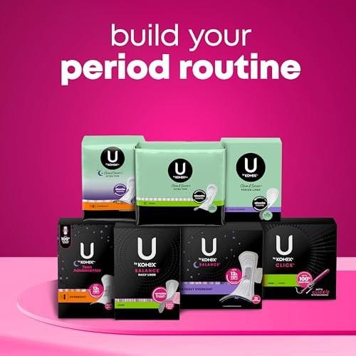 U by Kotex Balance Slipeinlagen für Tangas, einzeln verpackt, leichte Saugfähigkeit, normale Länge, 50 Stück