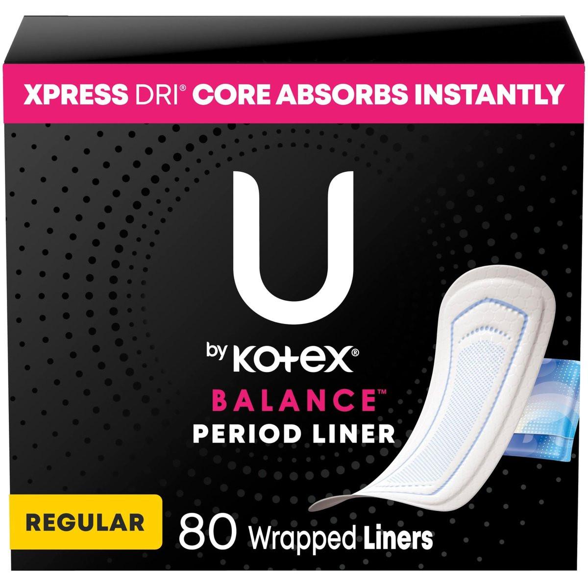 U by Kotex Balance Slipeinlagen, reguläre Länge, 80 Stück